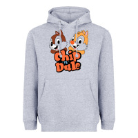 Heather Grey chip n dale Heavyweight Hoodie - artisFamous