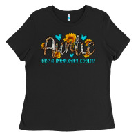 Black auntie like a mom only cooler Ladies Tee - OliviaCreatesArt