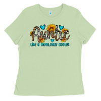 Auntie Like A Mom Only Cooler Ladies Tee | Teevron