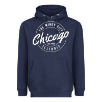 Navy chicago Heavyweight Hoodie - artisFamous