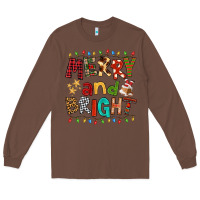 Chestnut Merry And Bright Long Sleeve Tee - FaDigitalArtStudio