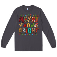 Smoke Merry And Bright Long Sleeve Tee - FaDigitalArtStudio