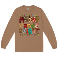 Toasted Coconut Merry And Bright Long Sleeve Tee - FaDigitalArtStudio