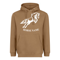 Toasted Coconut Personalised Horse Printed Equestrian Riding Cob Jumping Rider Horse Heavyweight Hoodie - artisFamous
