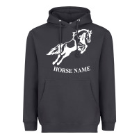 Smoke Personalised Horse Printed Equestrian Riding Cob Jumping Rider Horse Heavyweight Hoodie - artisFamous