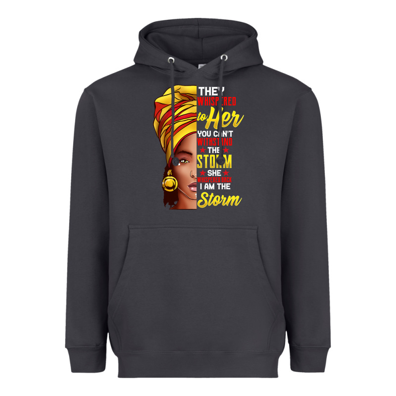 Black History Month Shirt African Woman Afro I Am The Storm T Shirt Heavyweight Hoodie by artisFamous | Teevron