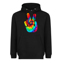 Black cool peace hand tie dye t shirt for boys and girls Heavyweight Hoodie - artisFamous