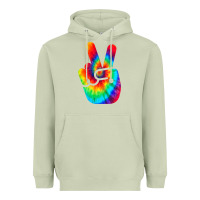 Matcha cool peace hand tie dye t shirt for boys and girls Heavyweight Hoodie - artisFamous