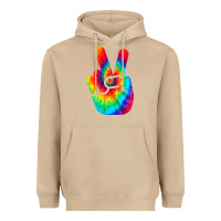 Mushroom cool peace hand tie dye t shirt for boys and girls Heavyweight Hoodie - artisFamous