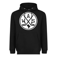 Black retro washington dc hockey Heavyweight Hoodie - artisFamous
