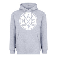 Heather Grey retro washington dc hockey Heavyweight Hoodie - artisFamous