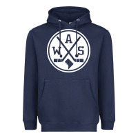 Navy retro washington dc hockey Heavyweight Hoodie - artisFamous