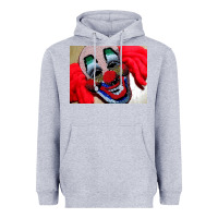 Heather Grey embroidered clown Heavyweight Hoodie - artisFamous