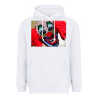 White embroidered clown Heavyweight Hoodie - artisFamous