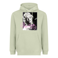 Matcha monroe black and white pink handwriting t shirt Heavyweight Hoodie - artisFamous