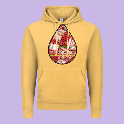 African Fabric Pattern Teardrop Earrings 3 Vintage Hoodie Designed By Bundleandbundleshop