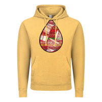Vintage Mustard african fabric pattern teardrop earrings 3 Vintage Hoodie - BundleAndBundleShop