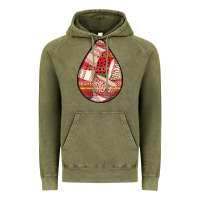 Vintage Olive african fabric pattern teardrop earrings 3 Vintage Hoodie - BundleAndBundleShop