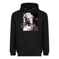 Monroe Black And White Pink Handwriting T Shirt Heavyweight Hoodie | Teevron