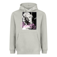 Moon Dust monroe black and white pink handwriting t shirt Heavyweight Hoodie - artisFamous