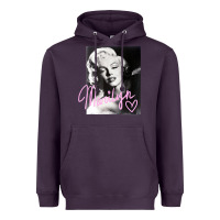 Plum monroe black and white pink handwriting t shirt Heavyweight Hoodie - artisFamous