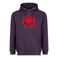 Plum spiderverse miles symbol tag t shirt Heavyweight Hoodie - artisFamous