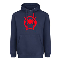 Navy spiderverse miles symbol tag t shirt Heavyweight Hoodie - artisFamous