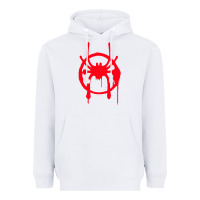 White spiderverse miles symbol tag t shirt Heavyweight Hoodie - artisFamous