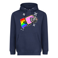 Navy nyan cat t shirt Heavyweight Hoodie - artisFamous