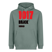 Sage 1017 Brick Squad Black Red Heavyweight Hoodie - artisFamous