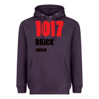 Plum 1017 Brick Squad Black Red Heavyweight Hoodie - artisFamous
