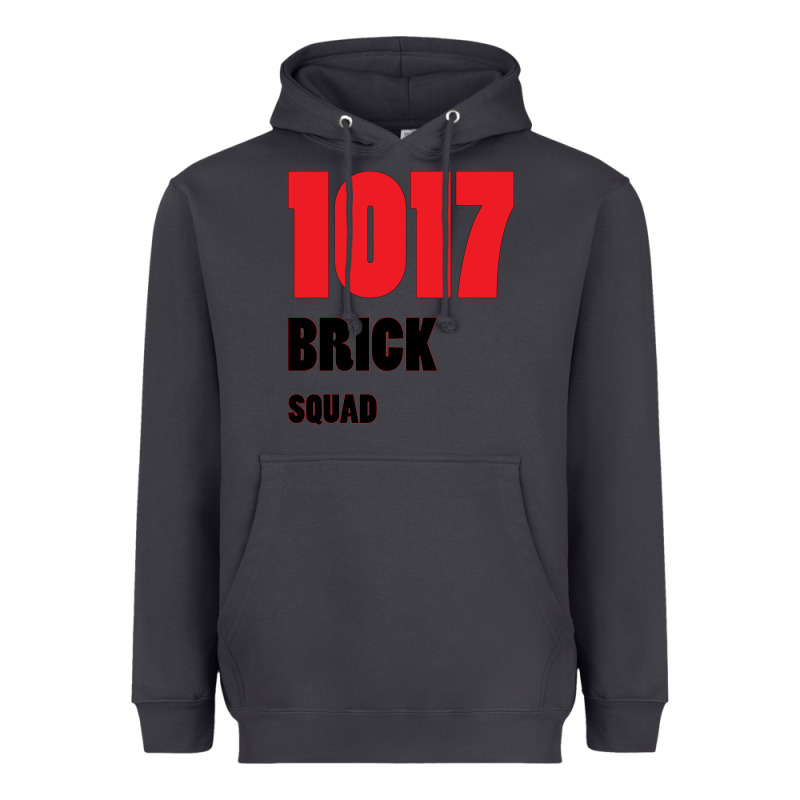 1017 Brick Squad Black Red Heavyweight Hoodie by artisFamous | Teevron