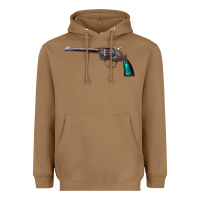 Toasted Coconut Revolver Handgun Heavyweight Hoodie - artisFamous
