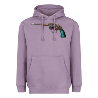 Lavender Revolver Handgun Heavyweight Hoodie - artisFamous