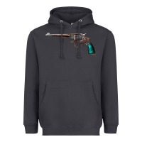 Smoke Revolver Handgun Heavyweight Hoodie - artisFamous