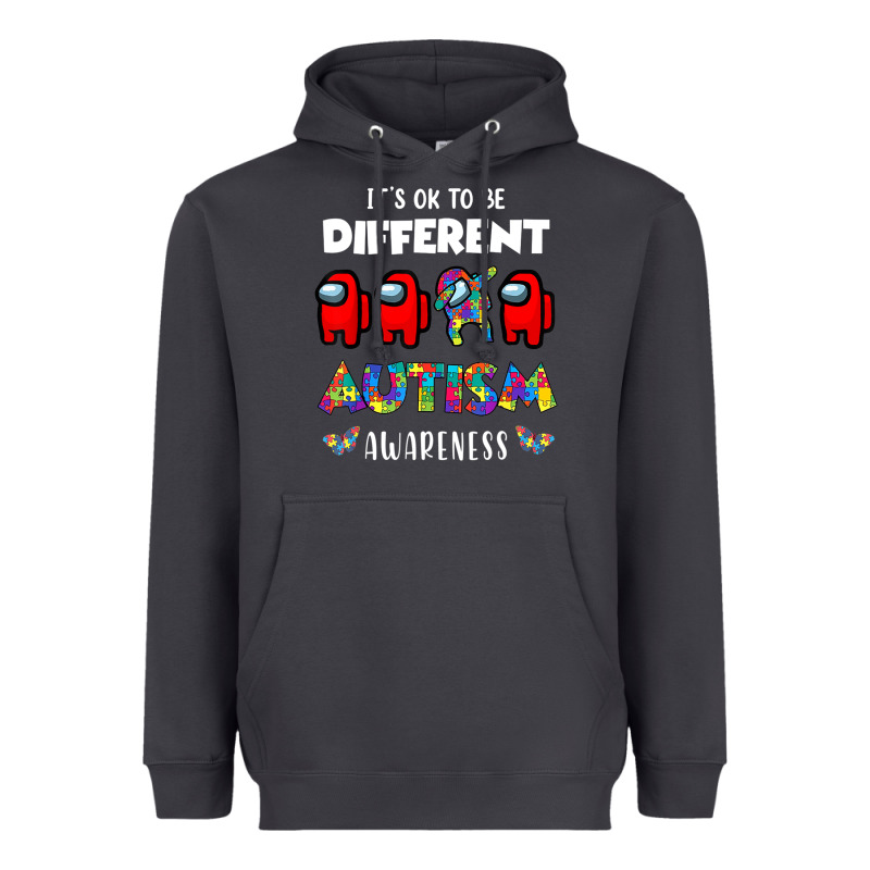 A.mong Us It's O.kay To Be Different Autism Awareness T Shirt Heavyweight Hoodie by artisFamous | Teevron