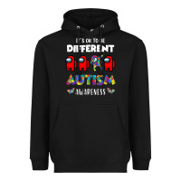 Black a.mong us it's o.kay to be different autism awareness t shirt Heavyweight Hoodie - artisFamous