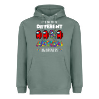 Sage a.mong us it's o.kay to be different autism awareness t shirt Heavyweight Hoodie - artisFamous