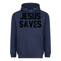 Navy jesus saves christian faith trust in god lord christ Heavyweight Hoodie - artisFamous