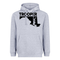 Heather Grey maryland state trooper Heavyweight Hoodie - artisFamous