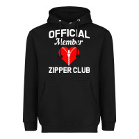 Black open heart surgery zipper club bypass get well recovery gift Heavyweight Hoodie - artisFamous