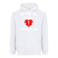 White open heart surgery zipper club bypass get well recovery gift Heavyweight Hoodie - artisFamous