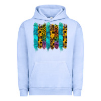 Pigment Grape Ice turquoise leopard sunflowers colorful Urban Hoodie - RanaPortraitStore