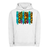 Pigment Lunar Rock turquoise leopard sunflowers colorful Urban Hoodie - RanaPortraitStore