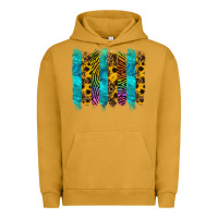 Pigment Peanut Butter turquoise leopard sunflowers colorful Urban Hoodie - RanaPortraitStore