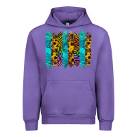 Tulip turquoise leopard sunflowers colorful Urban Hoodie - RanaPortraitStore