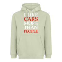 Matcha I LIKE CARS MORE THAN PEOPLE Heavyweight Hoodie - artisFamous