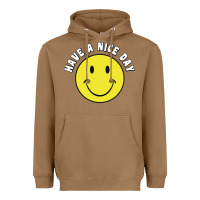 Toasted Coconut retro   have a nice day   smile happy face Heavyweight Hoodie - artisFamous