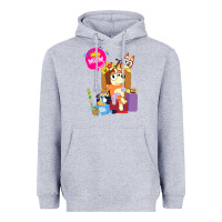 Heather Grey bluey mom dad funny queen for family lover t shirt Heavyweight Hoodie - artisFamous