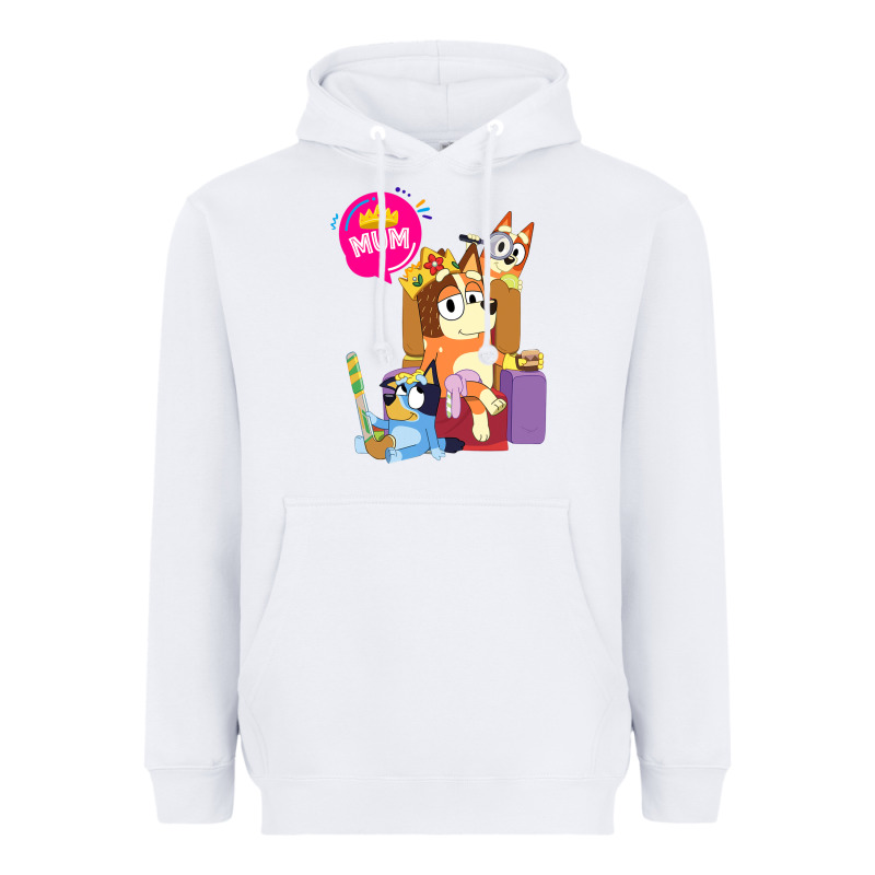 Bluey Mom Dad Funny Queen For Family Lover T Shirt Heavyweight Hoodie by artisFamous | Teevron